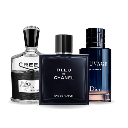 Creed AVENTUS, BLEU DE CHANEL, Dior SAUVAGE