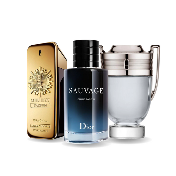 Paco Rabanne ONE MILLION, Dior SAUVAGE, Paco Rabanne INVICTUS